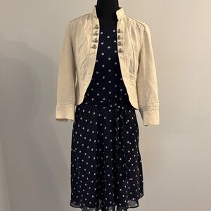 Stylish Navy Polka Dot Dress
